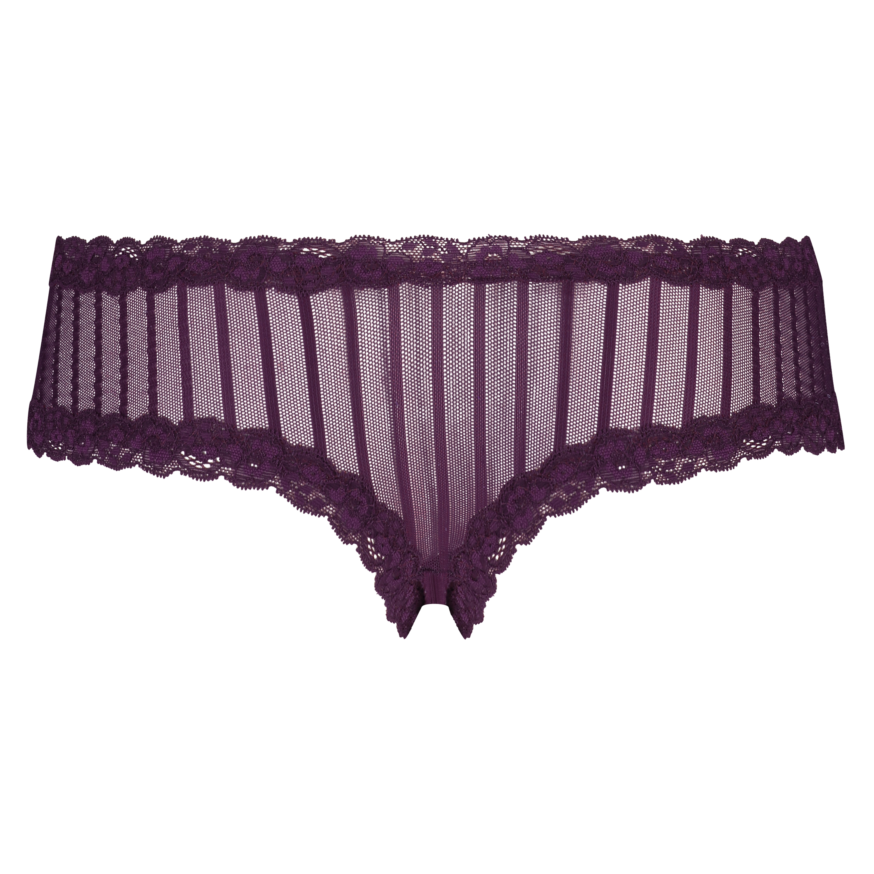 Slip br&eacute;silien V-shape mesh, Violet, main
