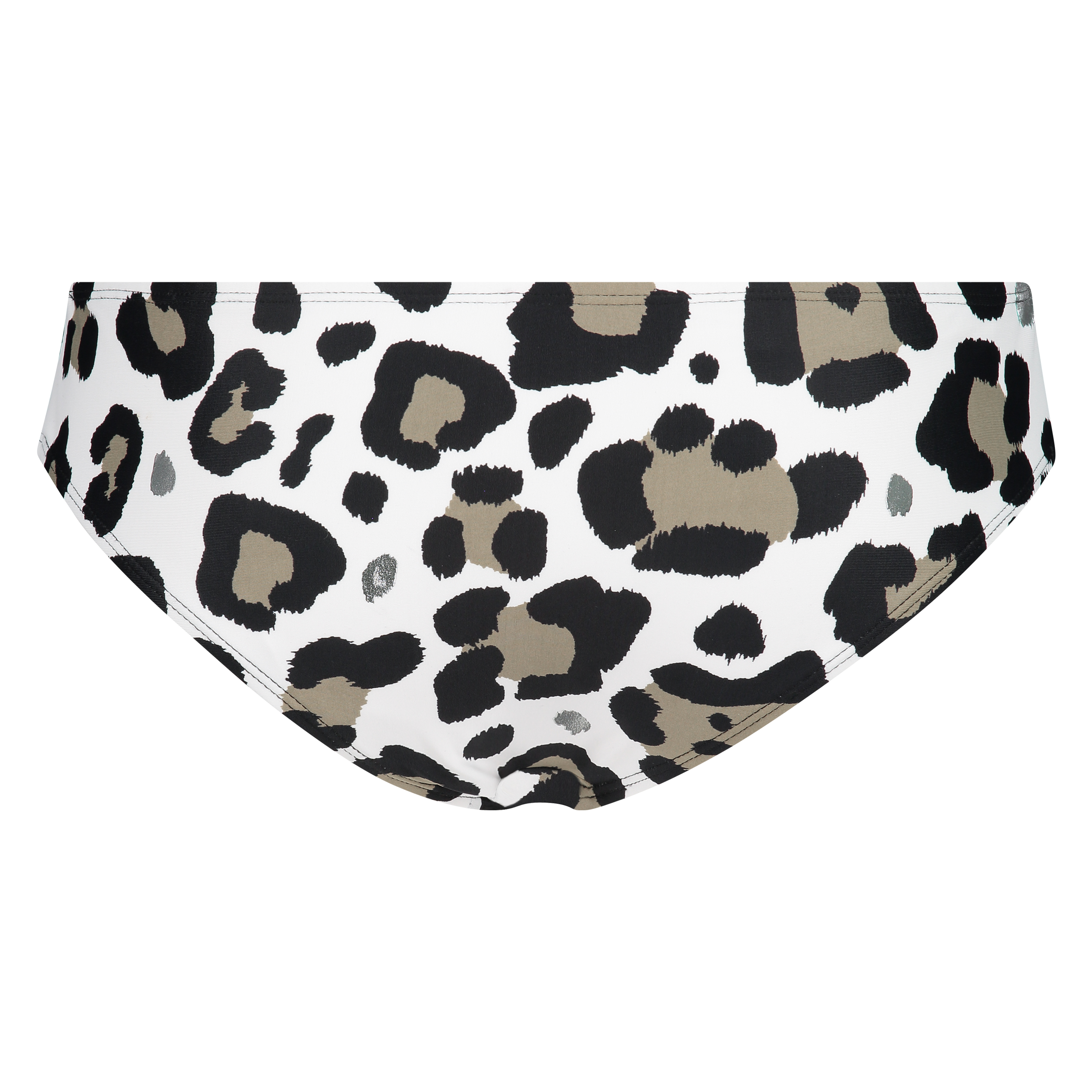 Bas de bikini taille basse Animal, Blanc, main