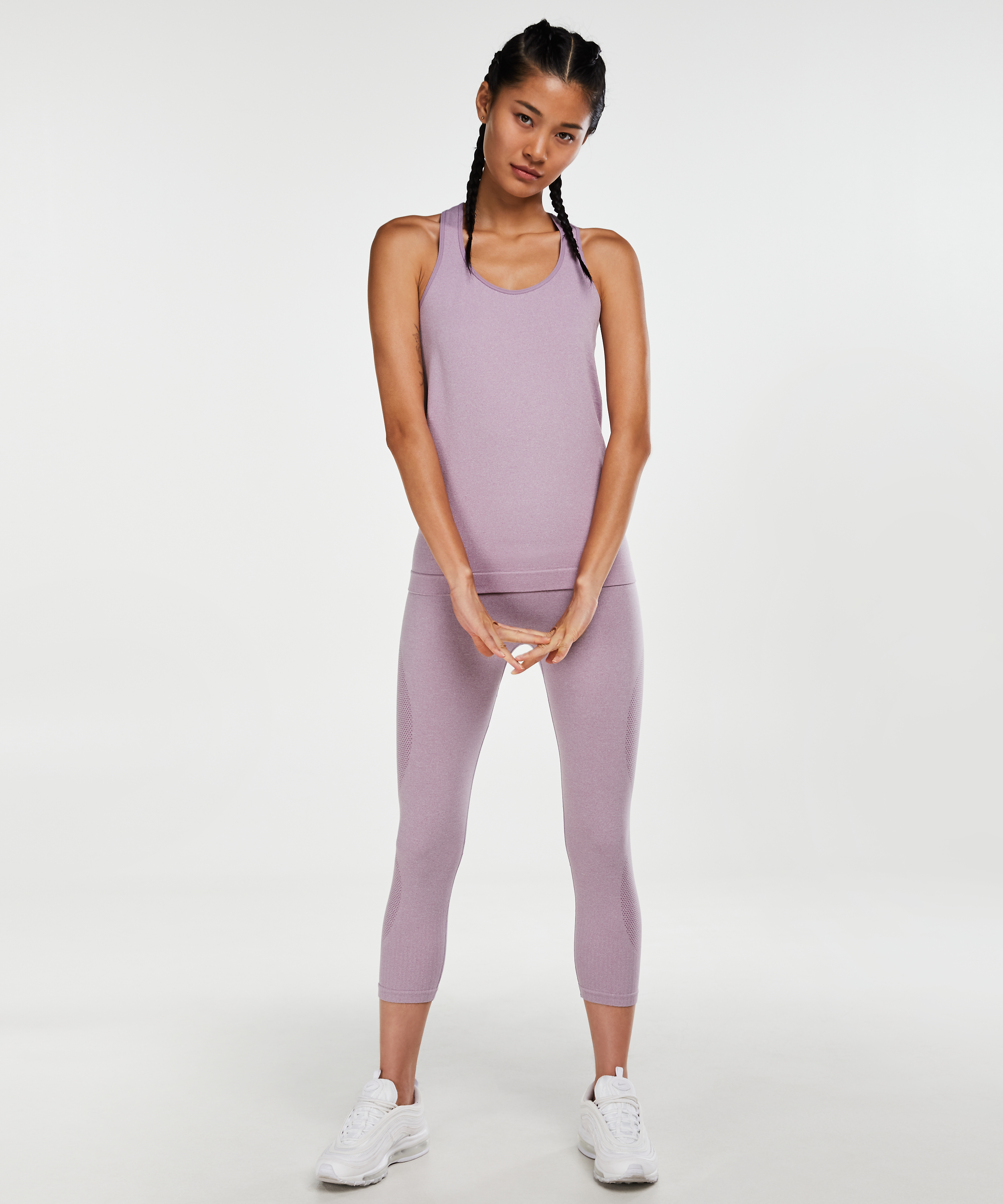 HKMX Haut tank top roundknit, Violet, main