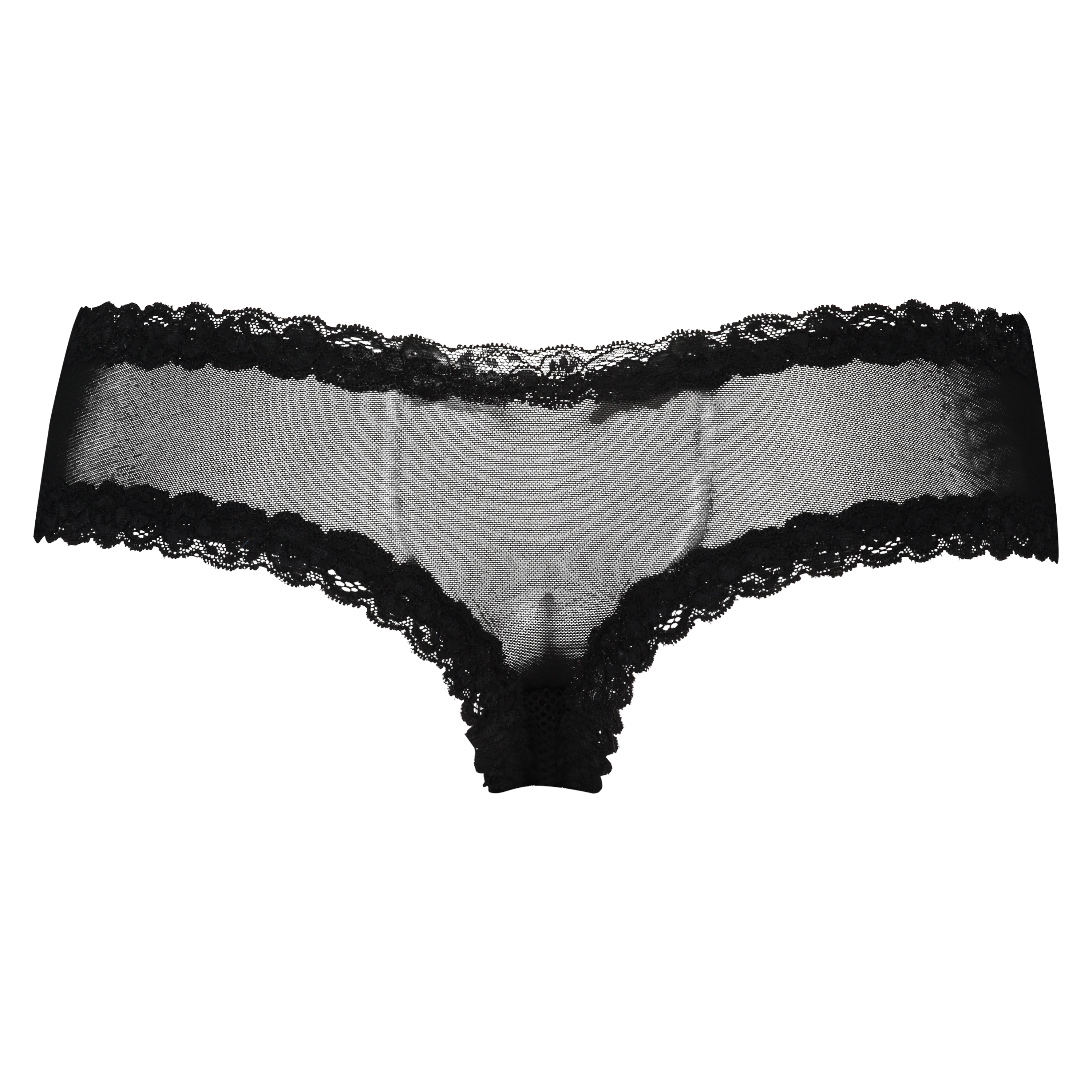Slip br&eacute;silien V-shape mesh, Noir, main