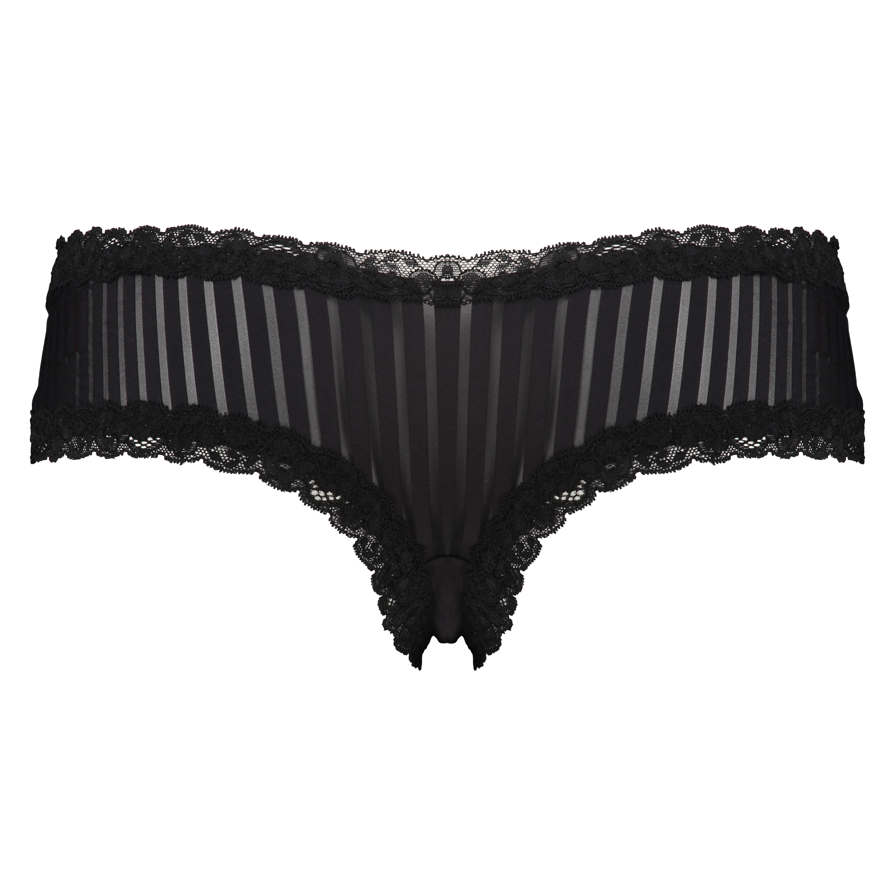 Slip br&eacute;silien V-shape mesh, Noir, main