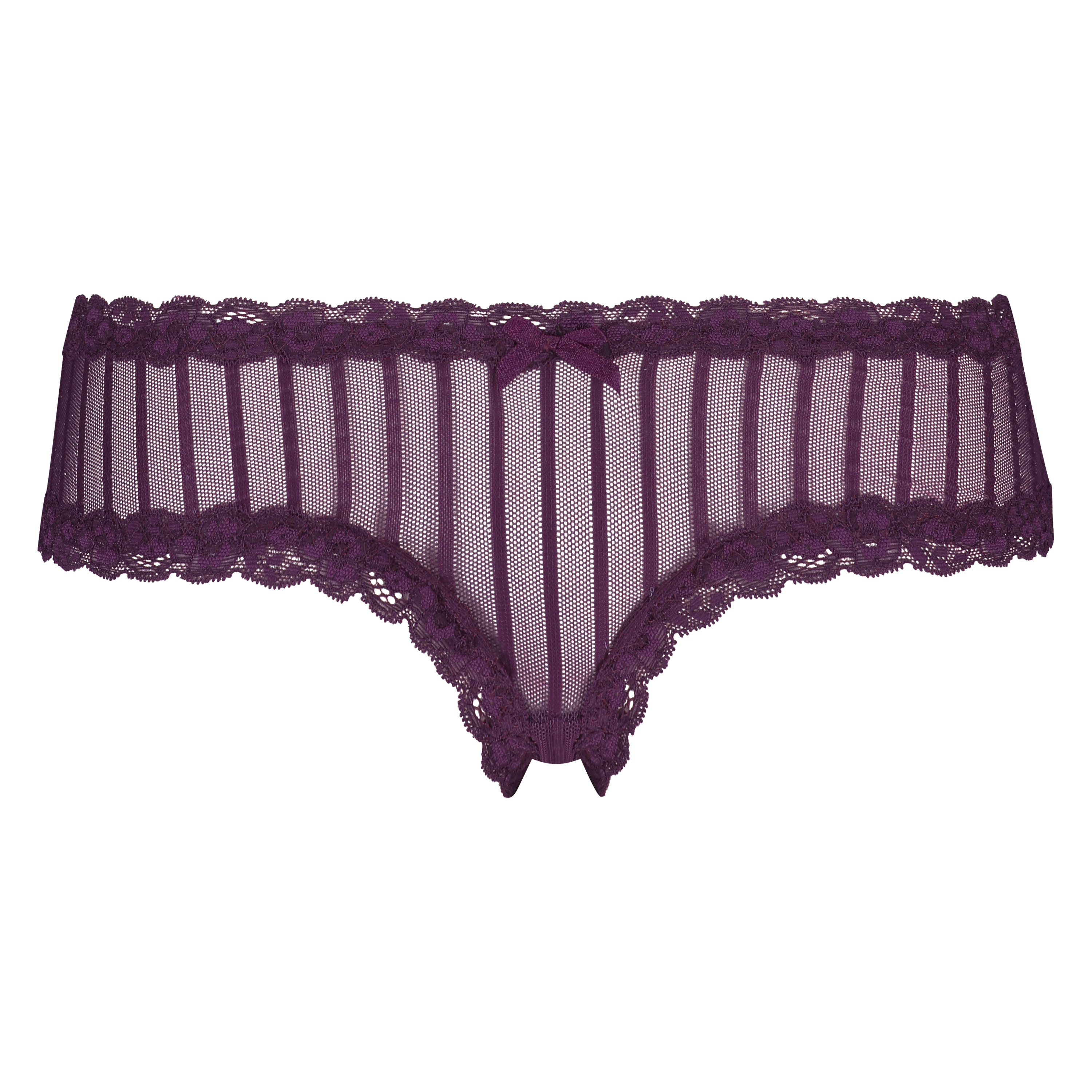 Slip br&eacute;silien V-shape mesh, Violet, main