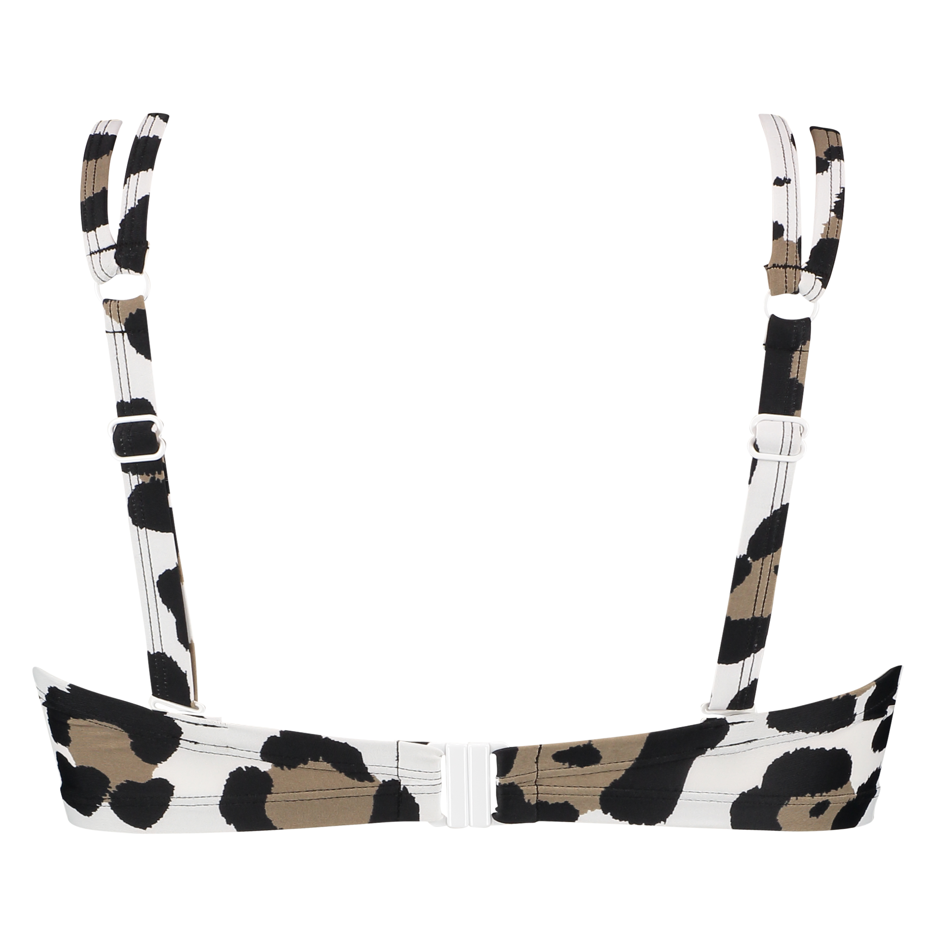 Haut de bikini &agrave; armatures pr&eacute;form&eacute; Animal Taille E +, Blanc, main