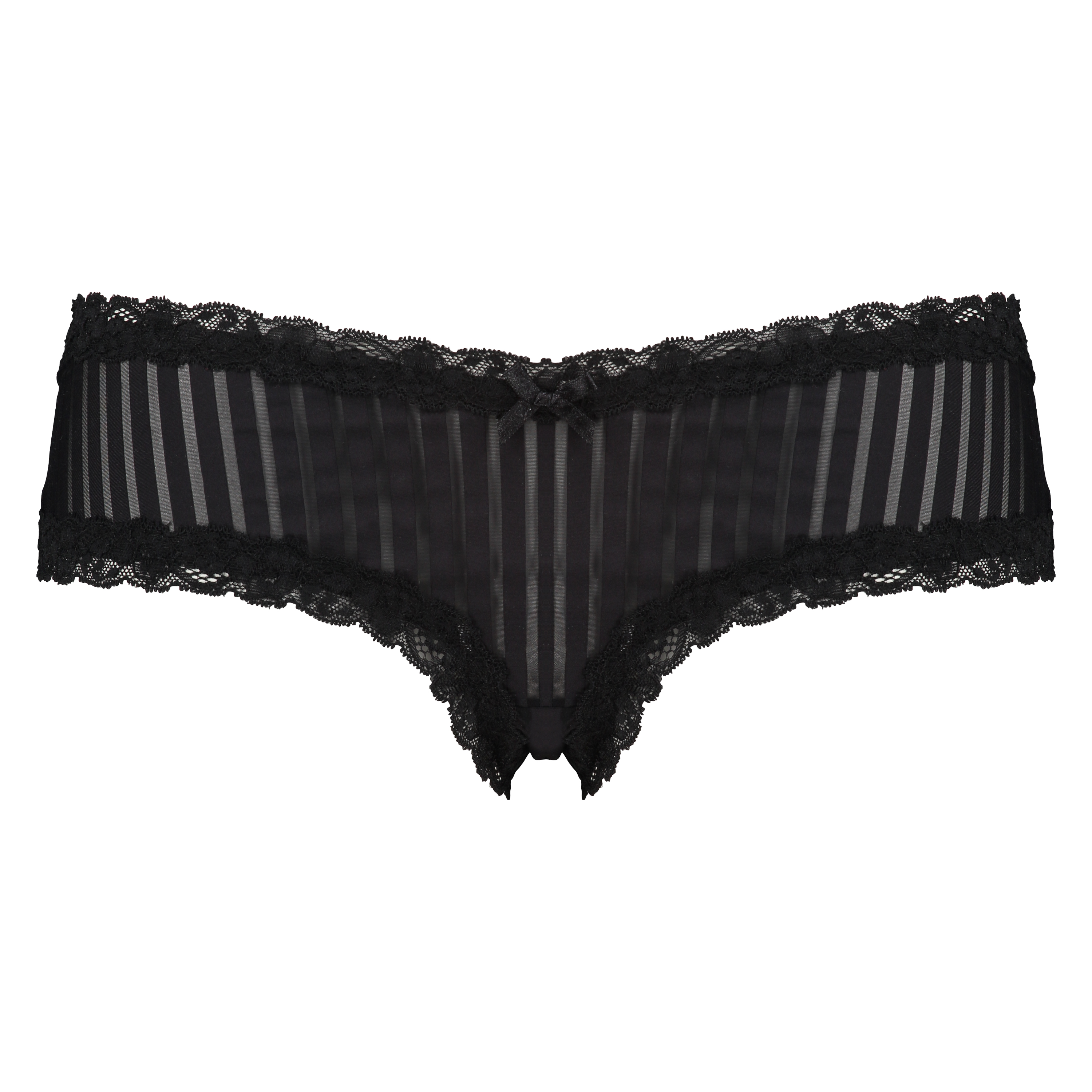Slip br&eacute;silien V-shape mesh, Noir, main