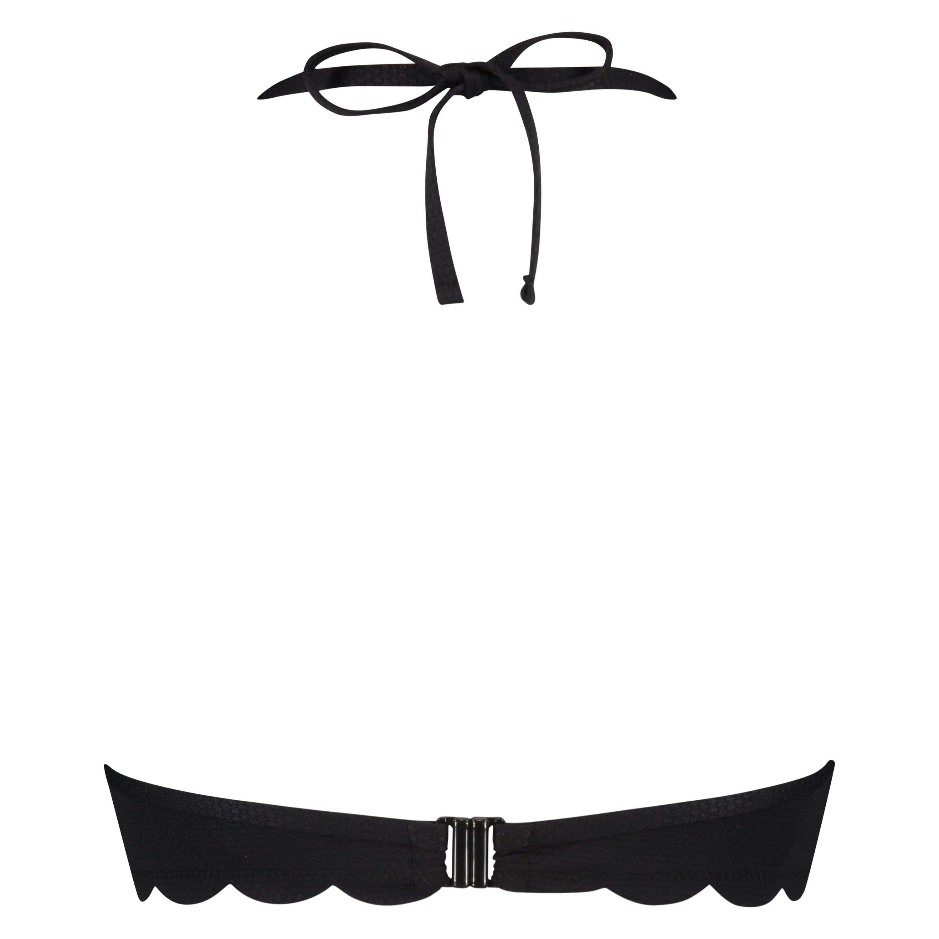 Haut de bikini &agrave; armatures &agrave; effet push-up pr&eacute;form&eacute; Scallop Goddess Taille A - E, Noir, main