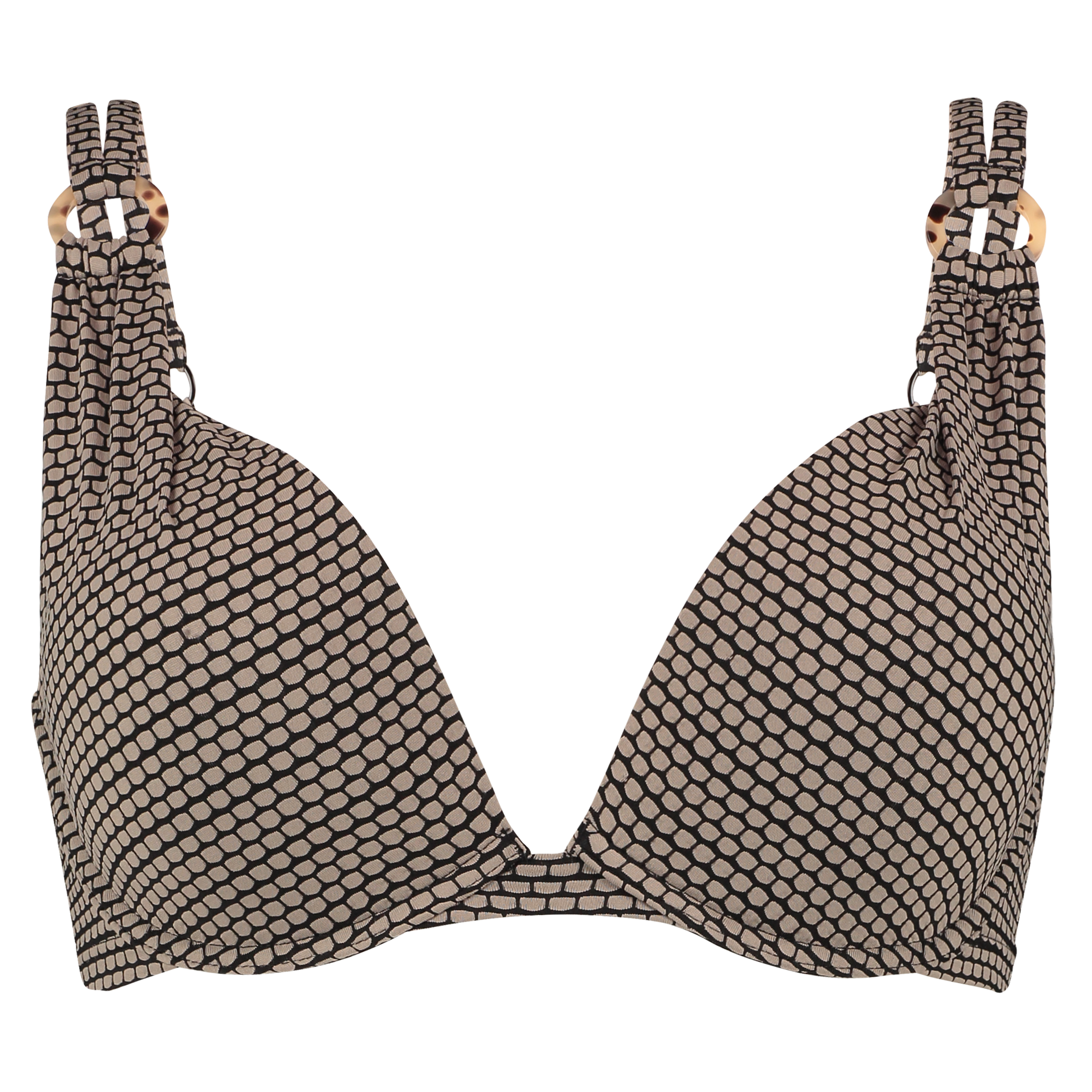 Haut de bikini &agrave; armatures pr&eacute;form&eacute; Fango Taille E +, marron, main