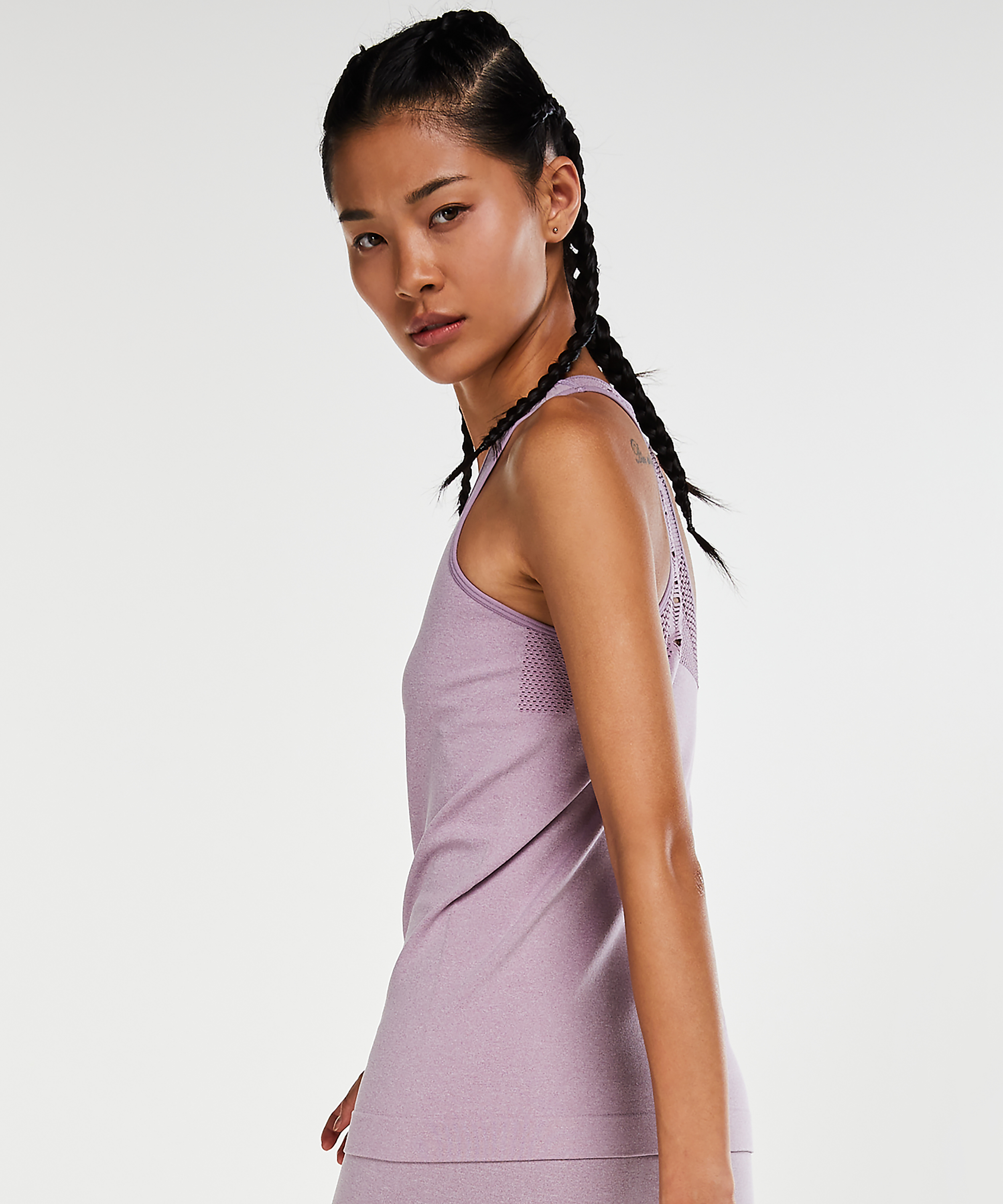 HKMX Haut tank top roundknit, Violet, main