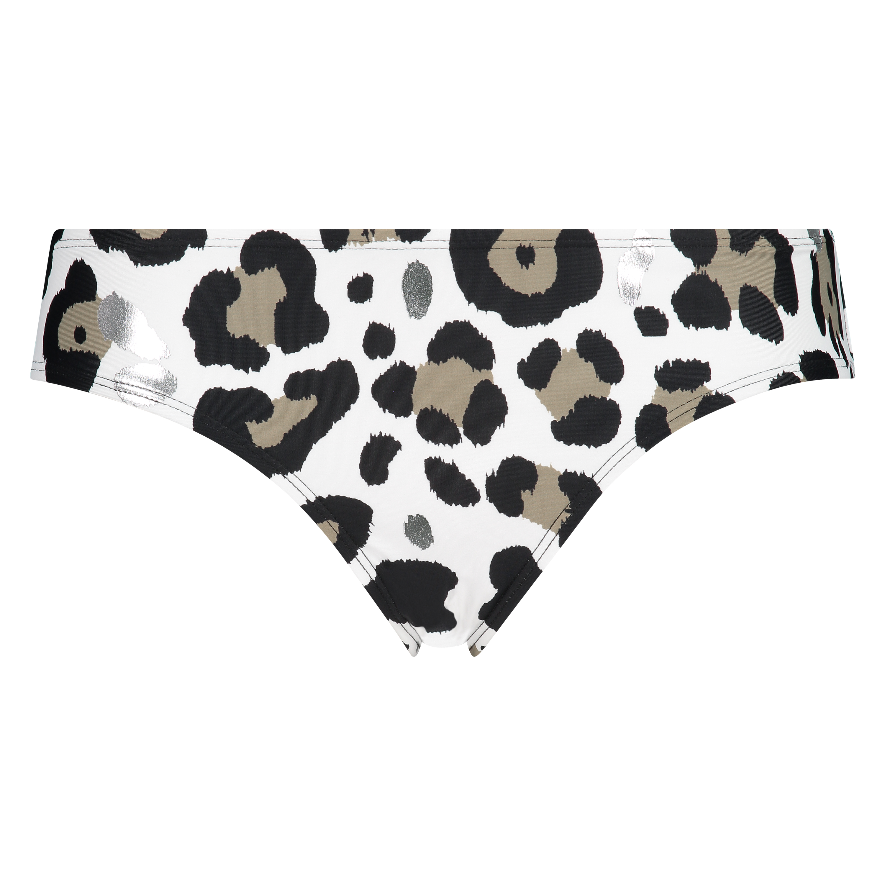Bas de bikini taille basse Animal, Blanc, main