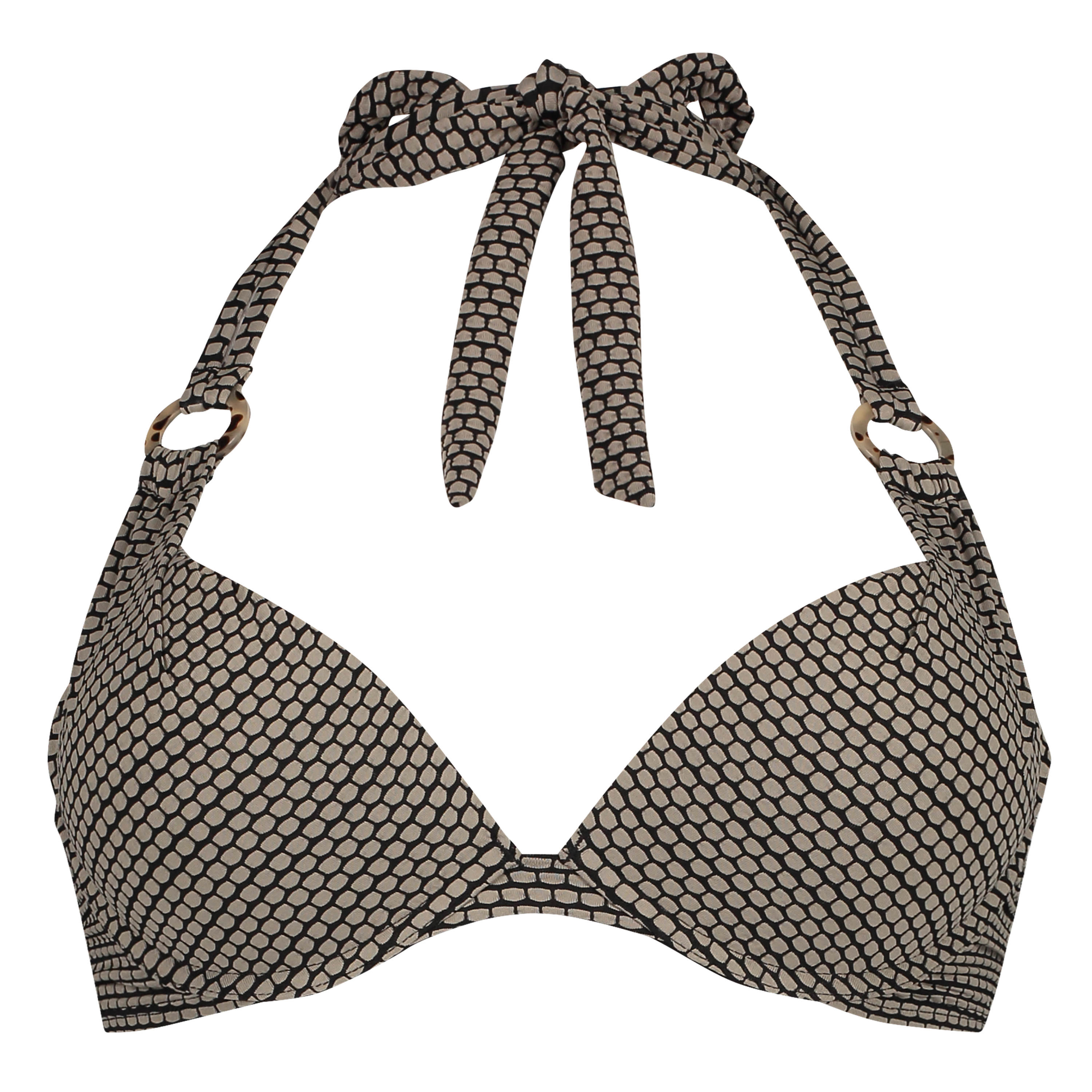 Haut de bikini &agrave; armatures &agrave; effet push-up pr&eacute;form&eacute; Fango Taille A - E, marron, main